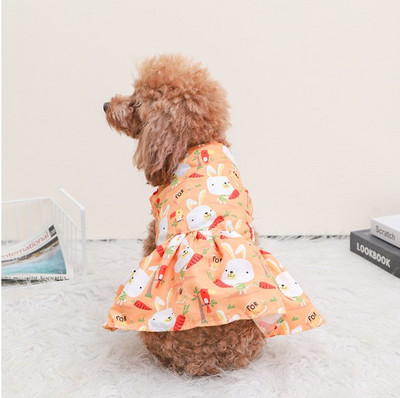 2022. gada jauns mājdzīvnieku apģērbs Vasaras svaigi rūtaini mājdzīvnieku svārki kaķim sunim plānas elpojošas vasaras kleitas Yorkie apģērbi kucēnu apģērbi 강아지옷