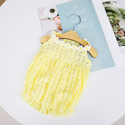 2022. gada jauns mājdzīvnieku apģērbs Vasaras svaigi rūtaini mājdzīvnieku svārki kaķim sunim plānas elpojošas vasaras kleitas Yorkie apģērbi kucēnu apģērbi 강아지옷