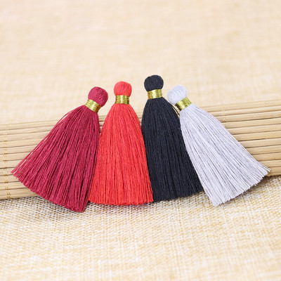 30Pcs Gold Silk Thread Decoration Fringe Trim Pendants DIY Crafts Jewelry Tassel for Earrings Garment Curtains Tassels Bag Decor