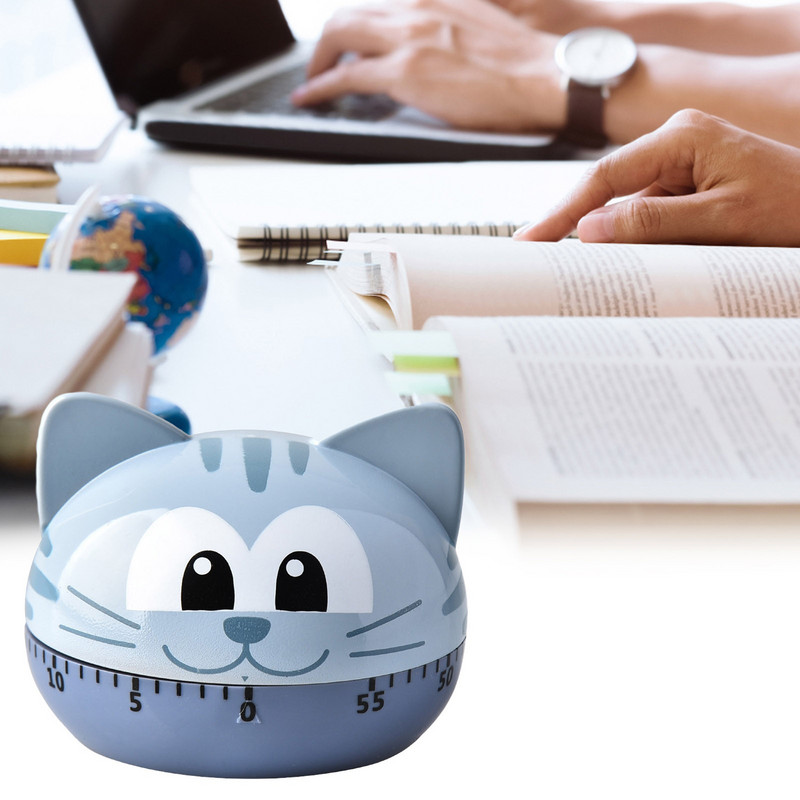 Jauki multfilmu Dzīvnieki Taimeri 60 minūšu Mehāniskā virtuve Gatavošanas Taimeris Pulkstenis Skaļi Signalizācijas Skaitītāji Mini Virtuves Taimeris Uztver kaķi