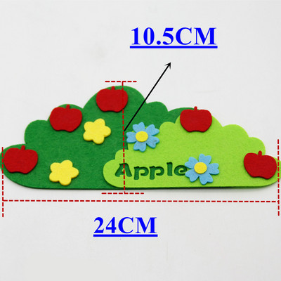 1 gab. Jauns amatniecības filca auduma filcs griešanas ziedu zāle žoga aplikācijas bērnu istabai Sākums DIY sienas uzlīmes bērnudārza dekorēšana