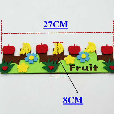 1 gab. Jauns amatniecības filca auduma filcs griešanas ziedu zāle žoga aplikācijas bērnu istabai Sākums DIY sienas uzlīmes bērnudārza dekorēšana