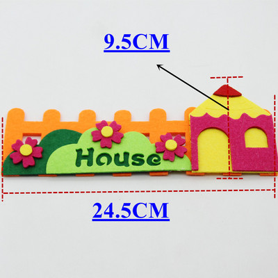 1 gab. Jauns amatniecības filca auduma filcs griešanas ziedu zāle žoga aplikācijas bērnu istabai Sākums DIY sienas uzlīmes bērnudārza dekorēšana