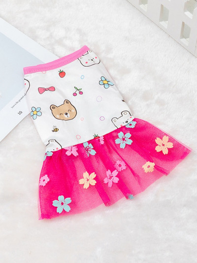 Suņu kleita kaķu un suņu svārkiem kucēnam Jauki princeses svārki mājdzīvnieku apģērbi Shih Tzu S-XL