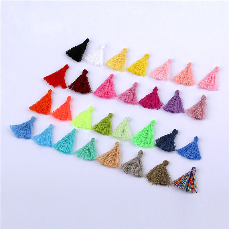 30vnt/stal. Spalvingas mini kutas papuošalams gaminti karoliai auskarai rankų darbo pakabukas „pasidaryk pats“ aksesuarai, medvilniniai kutai, didmeninė prekyba