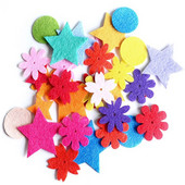 100 loksnes vilnas filcēšana ziedi DIY amatniecības filca komplekts adatu filcēšana šūšanas ielāps uz apģērba mājas dekors filcs Ziedi Ziemassvētku filcs