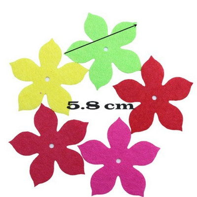 100 loksnes vilnas filcēšana ziedi DIY amatniecības filca komplekts adatu filcēšana šūšanas ielāps uz apģērba mājas dekors filcs Ziedi Ziemassvētku filcs