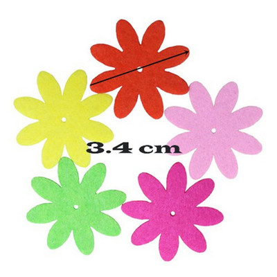 100 loksnes vilnas filcēšana ziedi DIY amatniecības filca komplekts adatu filcēšana šūšanas ielāps uz apģērba mājas dekors filcs Ziedi Ziemassvētku filcs