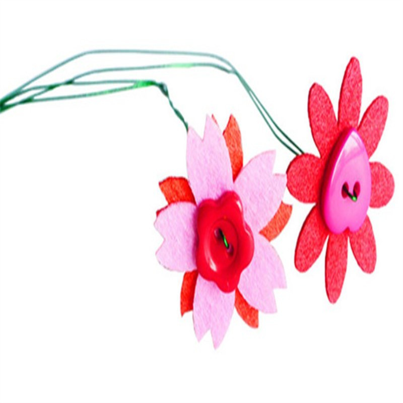 100 loksnes vilnas filcēšana ziedi DIY amatniecības filca komplekts adatu filcēšana šūšanas ielāps uz apģērba mājas dekors filcs Ziedi Ziemassvētku filcs