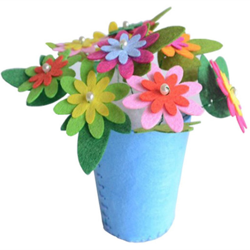 100 loksnes vilnas filcēšana ziedi DIY amatniecības filca komplekts adatu filcēšana šūšanas ielāps uz apģērba mājas dekors filcs Ziedi Ziemassvētku filcs