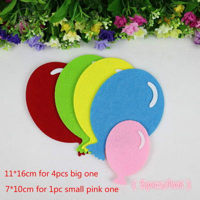 Bērnudārza sienas pastas balons, neausts filca audums, skola bērniem DIY amatniecība krāsaina tāfele Avīzes izkārtojuma dekorācijas plāksteris