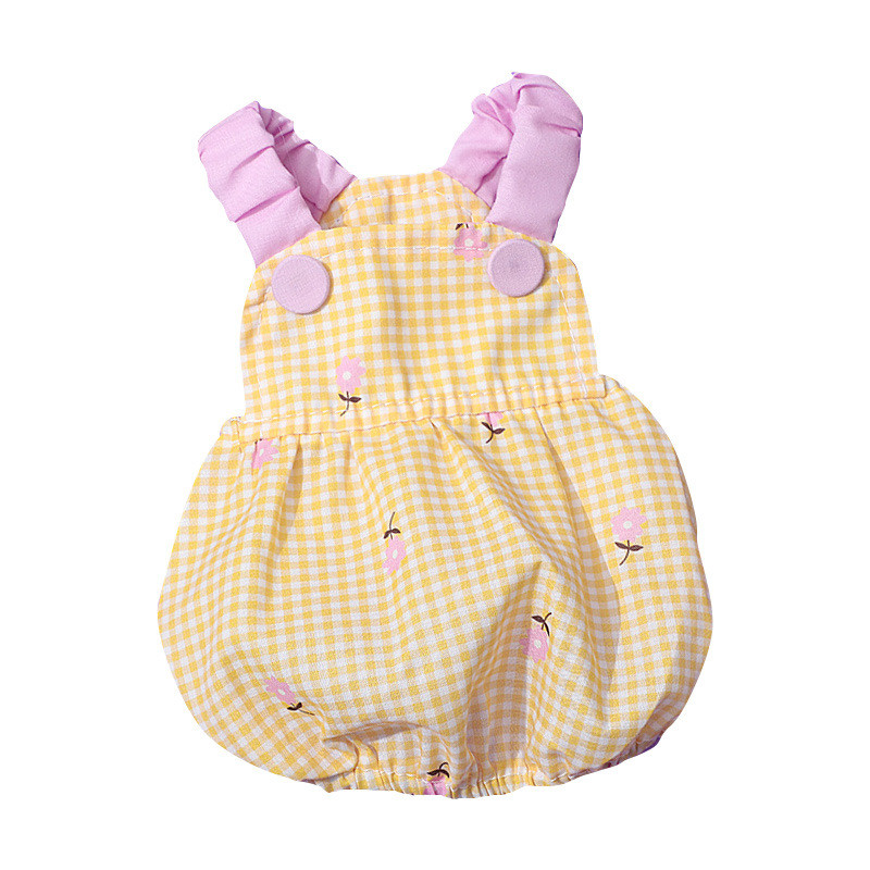 Vasaras puķu rūtainu kleita Mājdzīvnieku suņu drēbes Kleitas Iekari Svārki Apģērbs Suņiem Veste Maza Jauka Čivavas Apdruka Maziem Suņiem