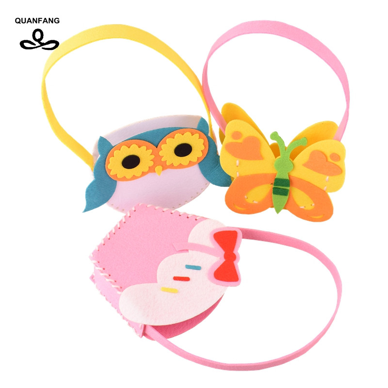 QUANFANG neausta filca auduma soma 3 mm bieza poliestera auduma filca leļļu šūšanai Bērnu soma, amatniecības dāvana