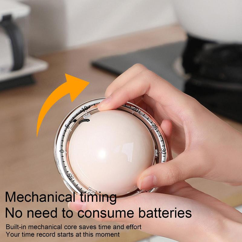 Mehāniskais gatavošanas taimeris bērniem Skaļš uzvilkšanas taimeris 72db Bērnu atpakaļskaitīšanas taimeris planētas formai Nav nepieciešams akumulators Magnētiskā pamatne