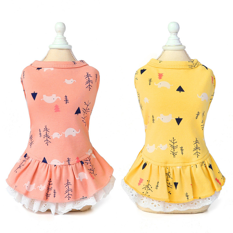 Βαμβακερά φορέματα Puppy Cat για Yorkies Chihuahua Clean Clothing Μαλακά βαμβακερά κατοικίδια Ρούχα για σκύλους γάτες Φόρεμα με μαλακό ανθεκτικό φούστα