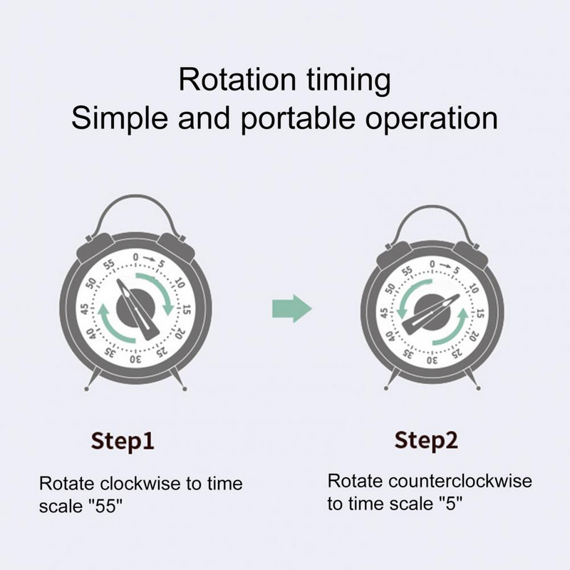 Jauks modinātājs Viegli lietojams modinātājs Jauka modinātāja formas mehānisks atpakaļskaitīšanas taimeris mājas virtuvei efektīvam laikam