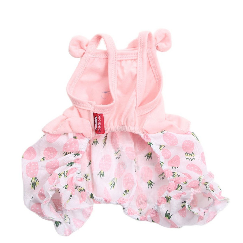 Suņa kaķa kombinezona kleita jauks ananāsu dizains suns kaķis pavasara/vasaras elpojošs apģērbs, apģērbs