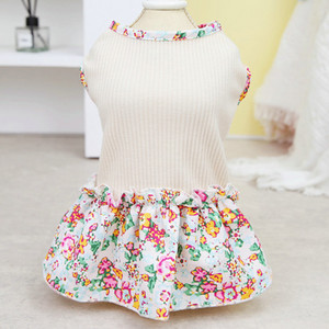 Koledžas stila suņu krekls kleita mājdzīvnieku apģērbs pavasaris un vasara pāriem apģērbi suņu krekliem kapuces kucēna kaķa svārki maziem suņiem XS