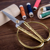 Golden Scissors Zig Zag Durable High Steel Vintage Tailor Scissors Craft House for Fabric Scisso Rsembroidery Ψαλίδι ραπτικής