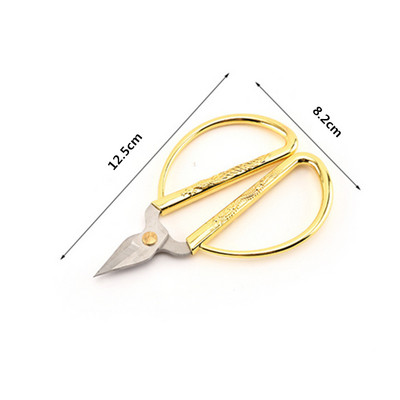 Golden Scissors Zig Zag Durable High Steel Vintage Tailor Scissors Craft House for Fabric Scisso Rsembroidery Ψαλίδι ραπτικής