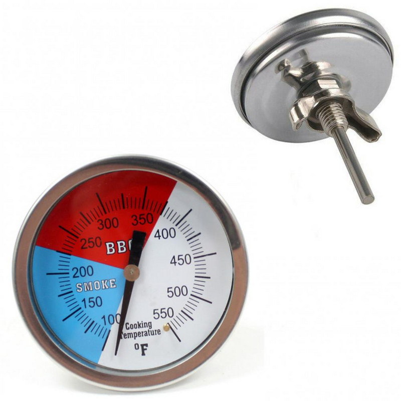 Mājsaimniecības 304 nerūsējošā tērauda temperatūras mērītājs BBQ termometrs grila kūpinātāja temperatūras mērītājs gaļas gatavošanai Virtuves instrumenti BMY