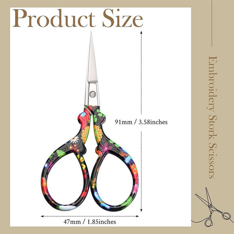 Profesionālās šūšanas šķēres Adatu apstrāde Metāla griešana Šķēres Šūšanas diegu griezējs Instrumenti šūšanas piederumiem Figurētas šķēres