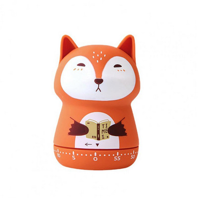 Karikatūra Ēdienu gatavošanas modinātājs 360 grādos rotējošs skaļš zvans, plastmasas karikatūra, dzīvnieks, pulkstenis, taimeris Virtuves piederumi