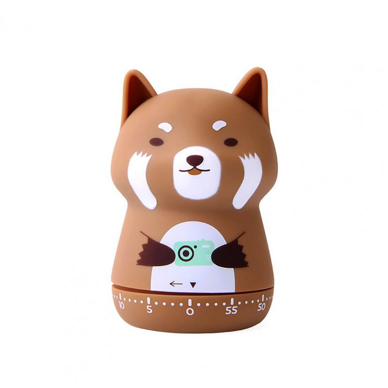 Karikatūra Ēdienu gatavošanas modinātājs 360 grādos rotējošs skaļš zvans, plastmasas karikatūra, dzīvnieks, pulkstenis, taimeris Virtuves piederumi