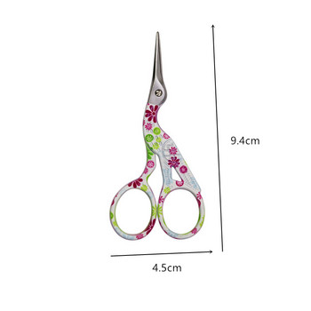 Супер красив печат Професионални шевни ножици Офис консумативи Ножици за хартия Vintage Pink Mini Stork Ножици Резачка за плат