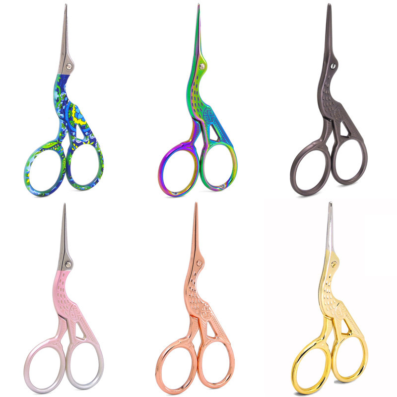 Super Beautiful Print Επαγγελματικό Ψαλίδι Ραπτικής Είδη γραφείου Χαρτί Ψαλίδι Vintage Pink Mini Stork Scissors Cloth Cutter