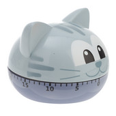 Virtuves atpakaļskaitīšanas digitālais taimeris bērniem kaķa formas metāla mehāniskais šefpavārs gatavošanas digitālais taimeris bērniem ar skaļu trauksmi