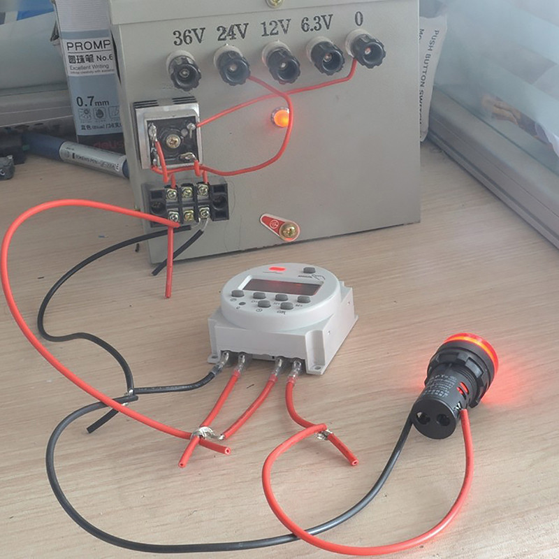 1 vnt Skaitmeninis LCD maitinimo laikmatis Programuojamas laiko jungiklio relė CN101 laikmačio jungiklis Maitinimo laikmatis 12V 24V 110V 220V CN101A