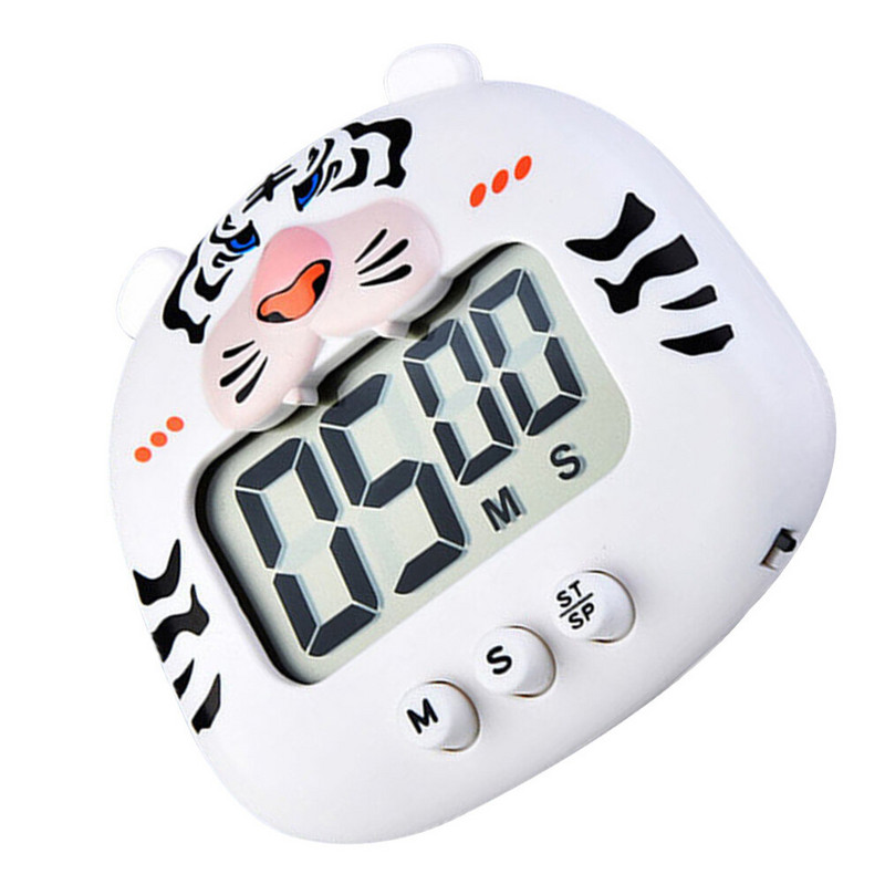 Pulksteņi Bērni Atpakaļskaitīšanas taimeris Virtuve Mājas Ērts Mazs rīks Izmantot Laika noteikšanas Ierīce Abs Atgādinājums Tīģera formas skolēns