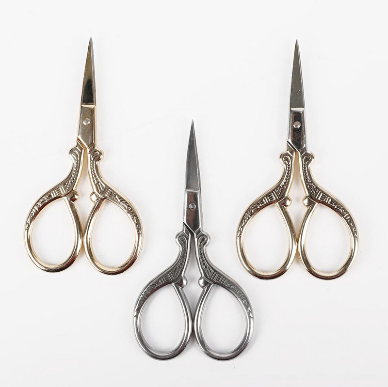 Nerūsējošā tērauda vintage šķēres šūšanas audumu griezējs izšūšanas šķēres drēbnieks šķērveida diegu šķēres instrumenti šūšanas šķērēm