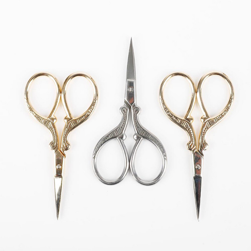 Nerūsējošā tērauda vintage šķēres šūšanas audumu griezējs izšūšanas šķēres drēbnieks šķērveida diegu šķēres instrumenti šūšanas šķērēm