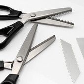 Nerūdijančio plieno žirklės Nėrinių žirklės Profesionalios siuvimo Zig Zag Cut Tailor Drabužiai Audinys Oda Dantytos Siuvimo Žirklės