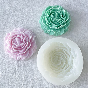Τρισδιάστατο μεγάλο καλούπι κεριών σιλικόνης παιώνιας DIY Χειροποίητο Δημιουργικό Λουλούδι Αρωματοθεραπεία Γύψινο Σαπούνι Ρητίνης Κατασκευής Αναλώσιμα Δώρα για το σπίτι