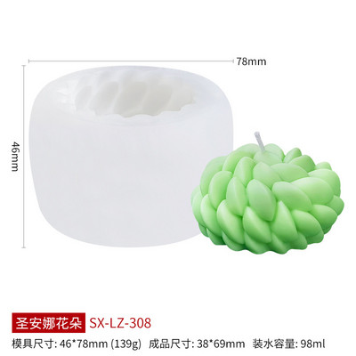 3D didelė bijūnų silikoninė žvakių forma „pasidaryk pats“ rankų darbo kūrybinė gėlių aromaterapinis gipso dervos muilo gaminimo reikmenų rinkinys Namų dovanos