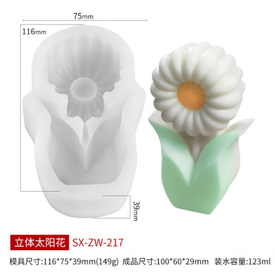 3D didelė bijūnų silikoninė žvakių forma „pasidaryk pats“ rankų darbo kūrybinė gėlių aromaterapinis gipso dervos muilo gaminimo reikmenų rinkinys Namų dovanos