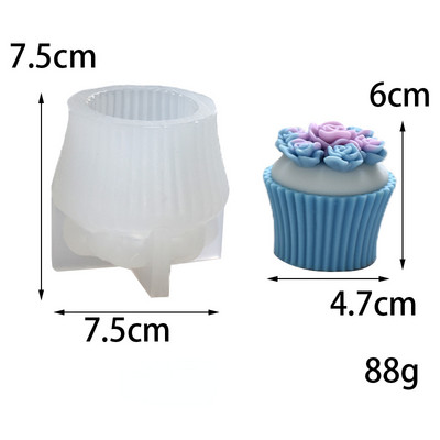 3D didelė bijūnų silikoninė žvakių forma „pasidaryk pats“ rankų darbo kūrybinė gėlių aromaterapinis gipso dervos muilo gaminimo reikmenų rinkinys Namų dovanos