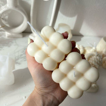 Мултистилни свещи с балонни кубчета Силиконова форма 3D гипсова свещ за ароматерапия Ръчно изработени инструменти за печене на торта с шоколадов десерт