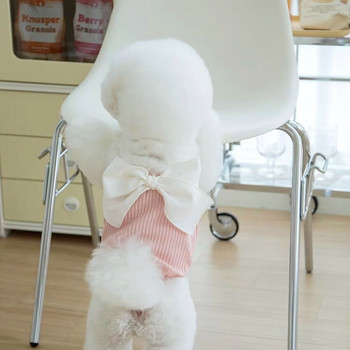Cute Ins Λεπτά καλοκαιρινά ρούχα για σκύλους Φούστα με φιόγκο Ζαρτιέρες που αναπνέει και φρέσκια φωτογραφία Επώνυμα ρούχα για σκύλους Φόρεμα φόρεμα