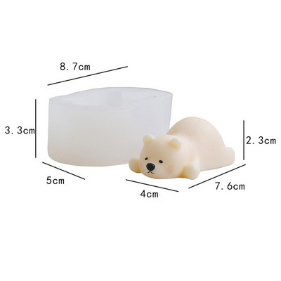 3D χαριτωμένο καρτούν αρκουδάκι φόρμα κεριών σιλικόνης Diy χειροποίητο σαπούνι Γύψος παγοκύβου ψησίματος φόρμα γενεθλίων Γαμήλιο δώρο