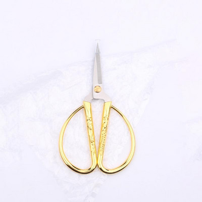 Nerūsējošā tērauda šūšanas zelta šķēres Īss griezējs Izturīgs vintage izšūšanas drēbnieks Šķēres auduma griezējs Amatniecības rīks šūšanai