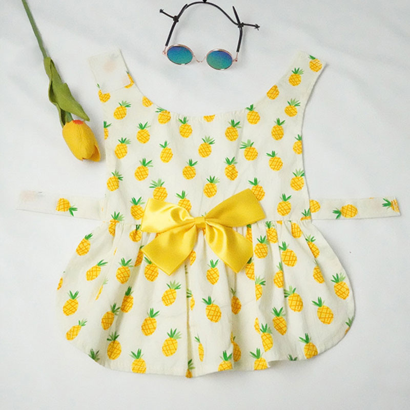 Rochie florală pentru câine Rochie cu fundă de prințesă Fusta pentru câine Secțiune de primăvară vară Rochii de mireasă Drăguț Dulce Subțire Mic Stil Snap proaspăt