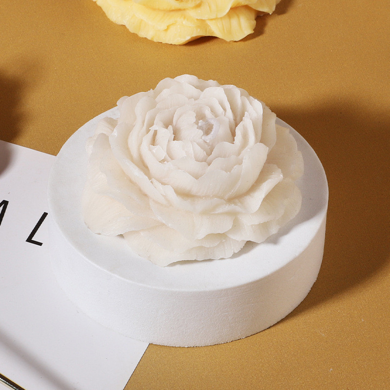 Didelis bijūnų silikono žvakės formos Aromaterapinis gipso muilo dervos gėlių pelėsis Gimtadienio šventė Dovana vestuvių suvenyrai Namų dekoras