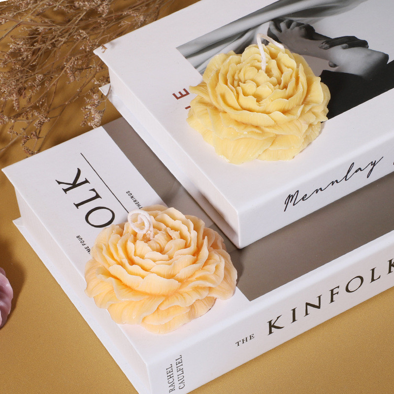 Didelis bijūnų silikono žvakės formos Aromaterapinis gipso muilo dervos gėlių pelėsis Gimtadienio šventė Dovana vestuvių suvenyrai Namų dekoras