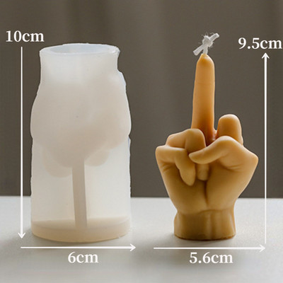3D vidējā pirksta svece, silikona veidne, DIY žests, aromterapija, ģipsis, māksla, ziepes, sveķi, amatniecība, izgatavošanas rīki, dāvanas svētku ballītēm