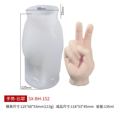 3D vidējā pirksta svece, silikona veidne, DIY žests, aromterapija, ģipsis, māksla, ziepes, sveķi, amatniecība, izgatavošanas rīki, dāvanas svētku ballītēm