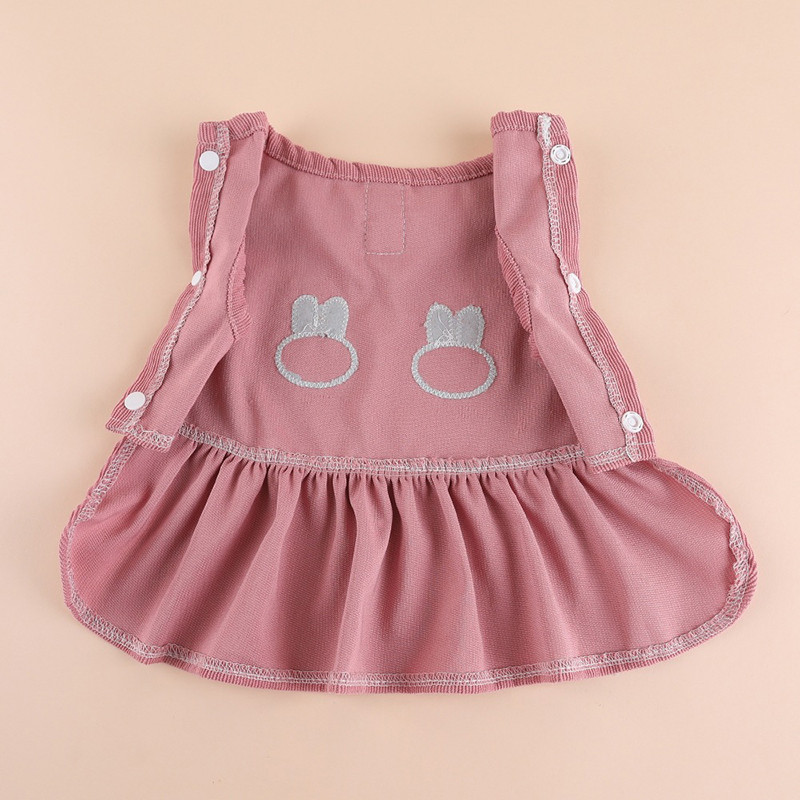 Mājdzīvnieku suņu kleita Apģērbi Mājdzīvnieku kleita ar apaļu kaklu Apburoša, mīksta, ērti svārki, režģu savienošana, lolojumdzīvnieku piederumi bez piedurknēm